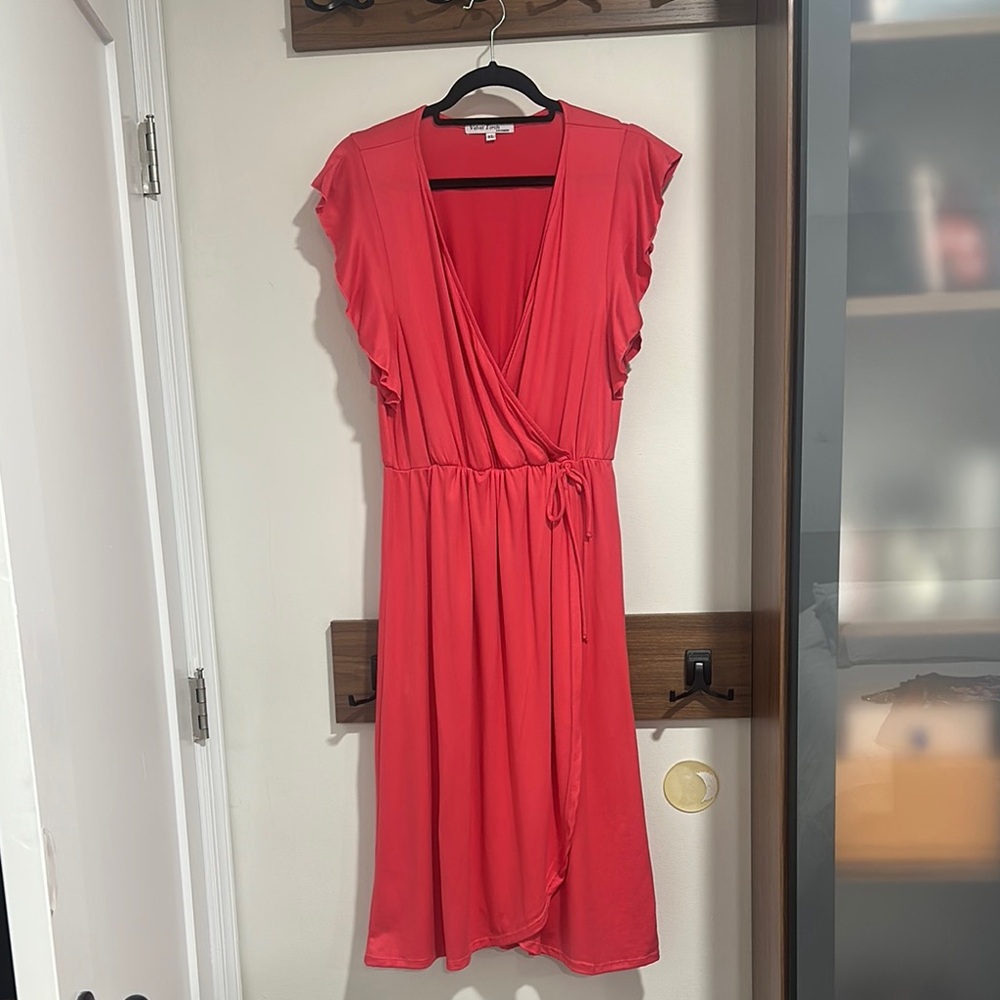 Elegant Fushia Wrap Dress